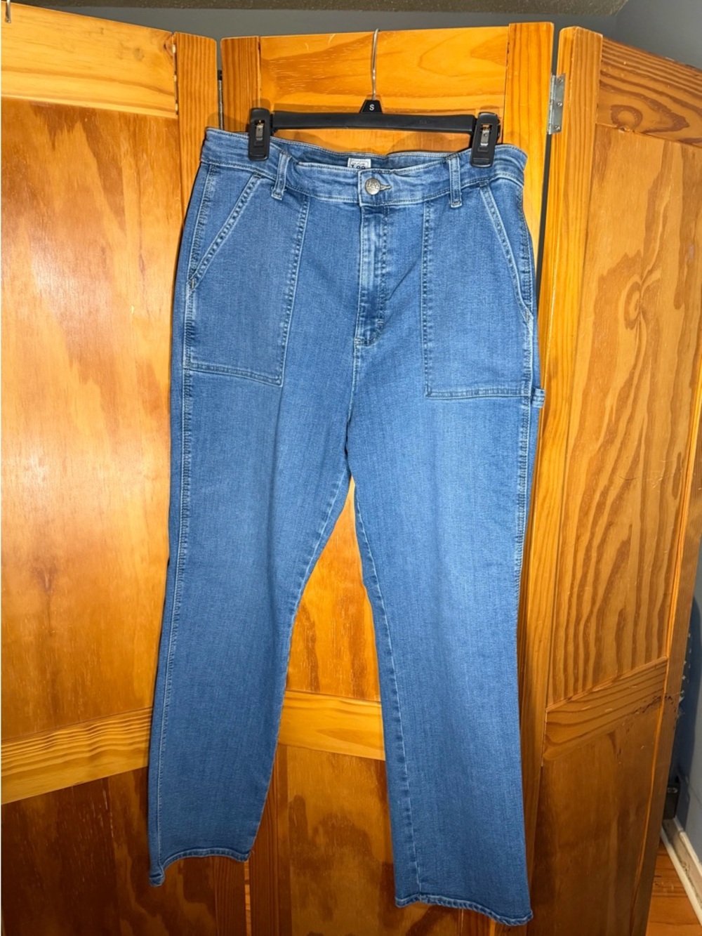 Vintage Lee Workwear Straight-Leg Women’s, CarpenterJeans with Patch Pockets